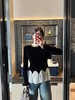 优雅气质丝绒拼接荷叶花边精致美丽衫 商品缩略图2