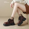 ZHR则则时尚百搭马丁靴2024新款英伦复古皮靴法式小短靴加绒女靴 商品缩略图7