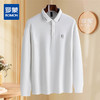罗蒙男士秋冬保暖长袖Polo衫含羊毛蚕丝双面磨毛休闲通勤polo衫男长袖t恤男 商品缩略图0