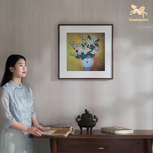 铜师傅 手工錾刻 铜雕画《香满人间》客厅玄关画沙发背景墙装饰画 商品图4