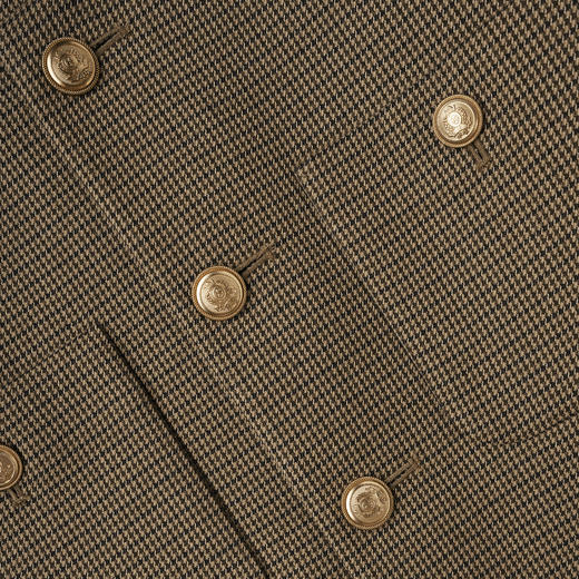 ROMI STUDIO“多面优雅”早秋羊毛法式千鸟格圆领短款外套23AWW173 商品图2