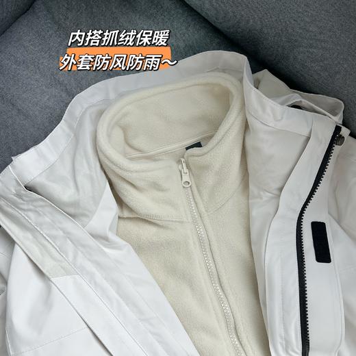 【冲锋衣】新国标三合一冲锋衣  男女户外摇粒抓绒内胆防风防水登山服外套 商品图11