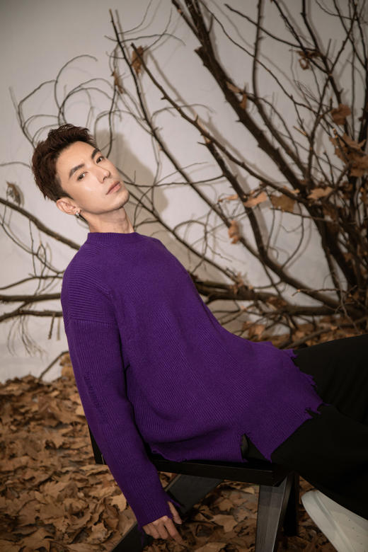 W446343252不规则破坏风针织衫 商品图2