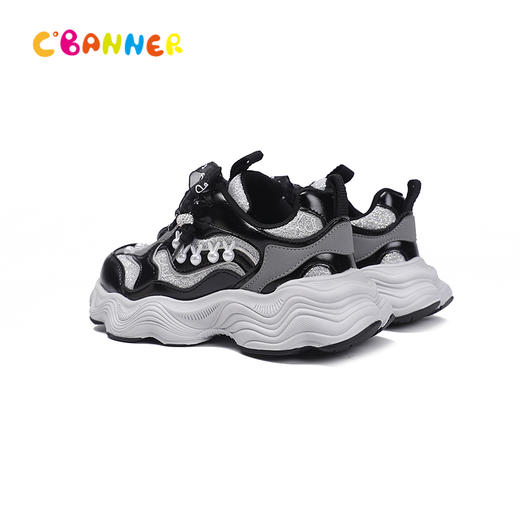 千百度童鞋珍珠厚底老爹鞋洋气女童百搭可爱新款增高运动休闲鞋A25181509 商品图3