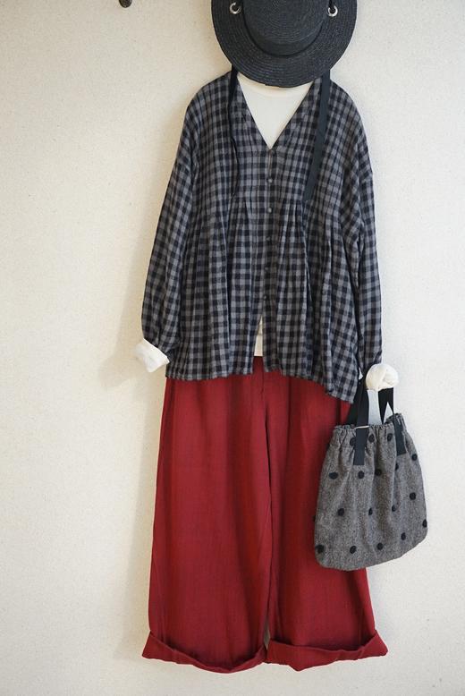 Maison de soil格纹V领衬衫 商品图5