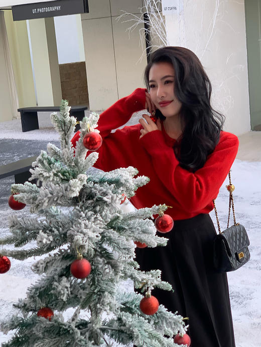 【百图lulu定制】【沉香毛衣】美丽诺羊毛混纺 新中式 手工盘扣  节日氛围感 毛衣 商品图5