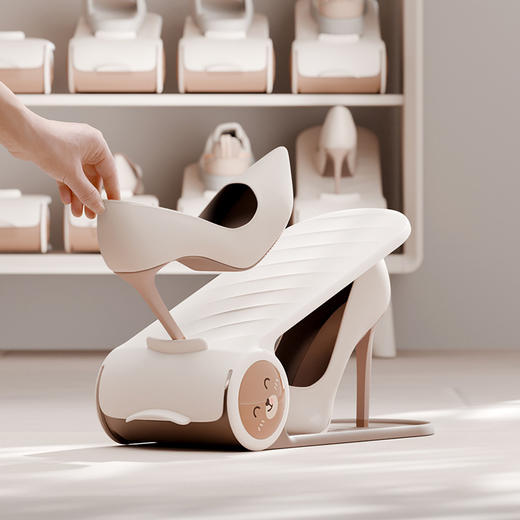 「两个装！双层可调节」日悦星辰可调节收纳双层加厚鞋架 分层鞋托居家日用宿舍鞋子收纳整理架鞋柜 商品图0