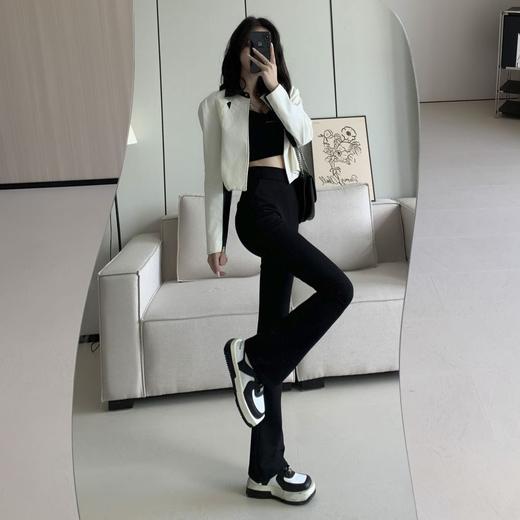 跃牌【暖宝系列】秋季女装新锦棉微喇叭长腿休闲裤子C065 商品图3