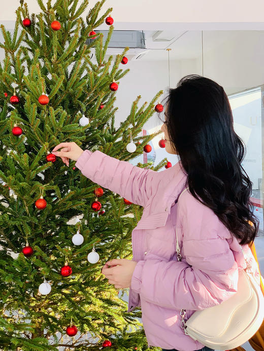 【百图lulu定制】【桃之夭夭羽绒服】夹克版型  拉链口袋 轻盈版90白鸭绒羽绒服 商品图11