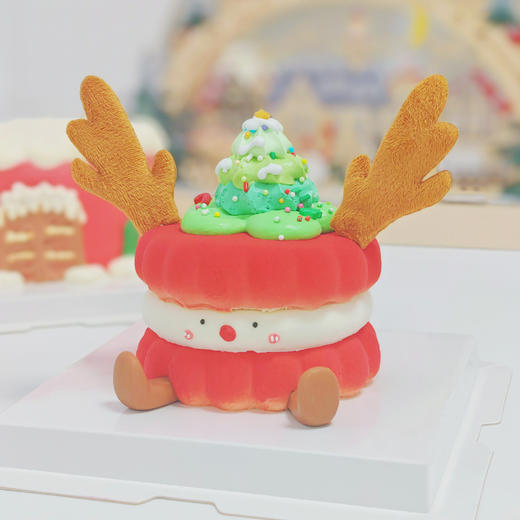 圣诞麋鹿Emoji圆形蛋糕 商品图4