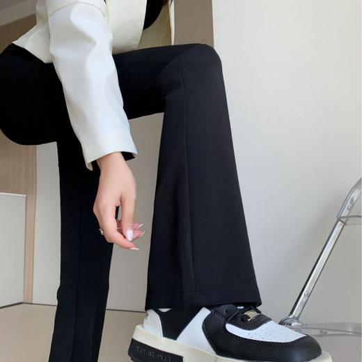 跃牌【暖宝系列】秋季女装新锦棉微喇叭长腿休闲裤子C065 商品图0