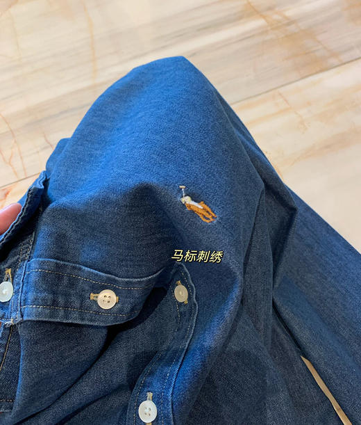焊身上~の保真！柜1690大洋！美式小马刺绣牛仔衬衫！ 商品图10