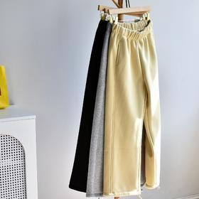 跃牌【暖宝系列】冬季加厚阔腿宽松运动棉卫裤休闲两穿大师裤C338