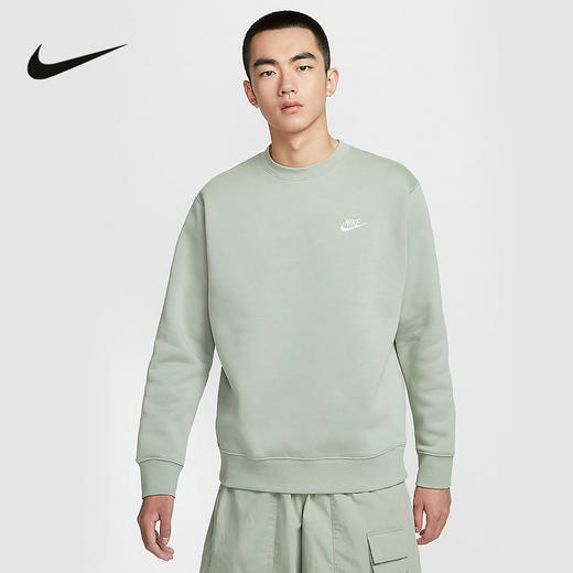 Nike/耐克加绒卫衣男运动服秋季新款宽松长袖圆领套头衫BV2663-371 商品图0