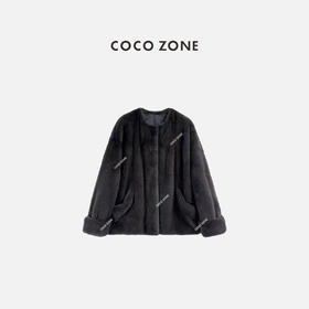 COCO ZONE 冬季高级感水貂毛皮保暖皮草外套CC2D3246