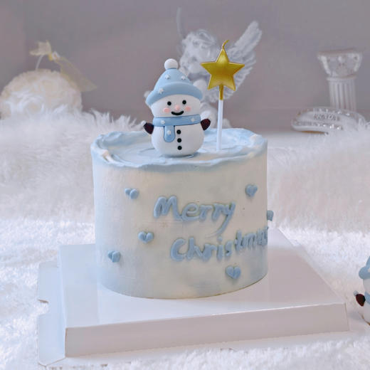 小雪人星星蛋糕（奶油戚风蛋糕） 商品图4