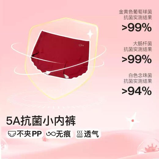 likeuu儿童红色发育内衣礼盒女大童新年本命年内衣裤套装LGL142021 商品图3