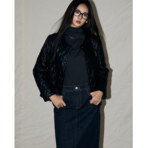 24秋冬新品韩系复古时髦菱格棉服！绗缝小香风短款棉服外套女款！ 商品图1