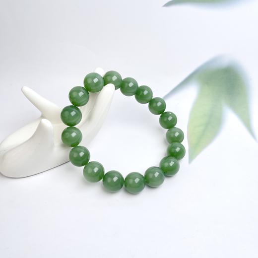 玉美人菲菲/和田玉圆珠单圈11mm手串 商品图0