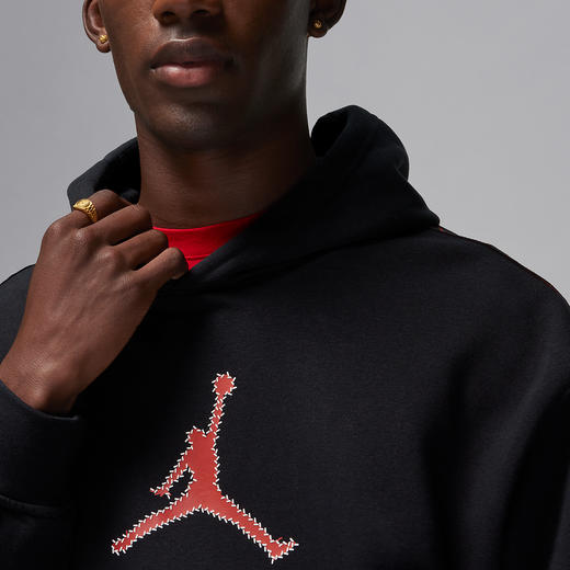 Nike/耐克正品JORDAN男士加绒保暖连帽套头卫衣FN6353-010 商品图3