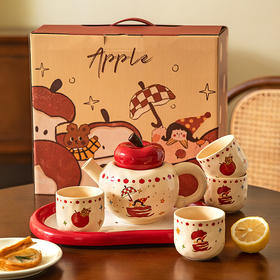 摩登主妇 圣诞陶瓷泡茶壶套装茶具订婚结婚新婚礼物送新娘乔迁新居