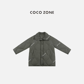COCO ZONE 冬季90鹅绒针织立领拉链保暖羽绒服CC2D3227