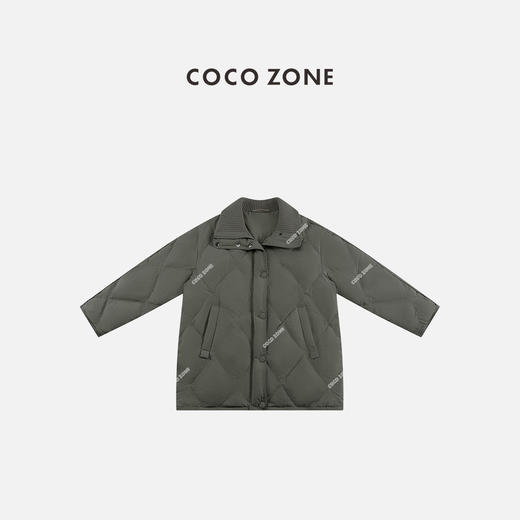 COCO ZONE 冬季90鹅绒针织立领拉链保暖羽绒服CC2D3227 商品图0