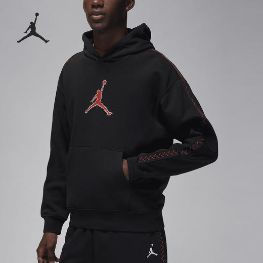 Nike/耐克正品JORDAN男士加绒保暖连帽套头卫衣FN6353-010 商品图0