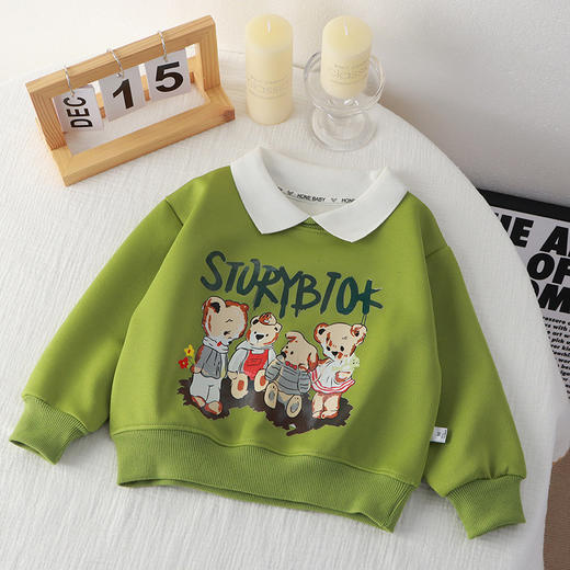 【春季翻领POLO衫男女童，休闲百搭，时尚新款！】春季翻领POLO衫 男女童春装上衣 时尚休闲百搭新款 儿童卫衣童装-QQ 商品图3