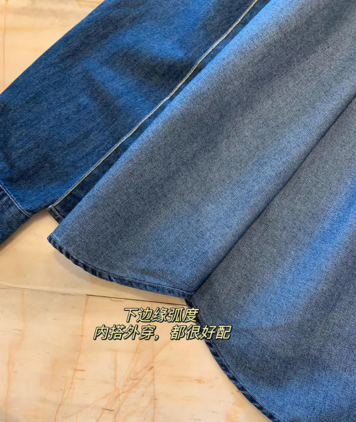 焊身上~の保真！柜1690大洋！美式小马刺绣牛仔衬衫！ 商品图12