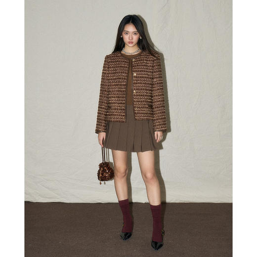 24冬新品高级感千金风美拉德羊毛混纺羽绒内胆小香风外套！ 商品图3