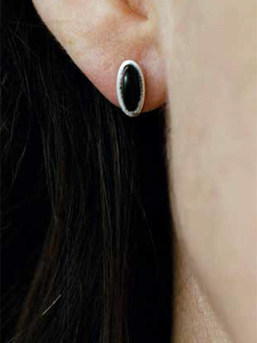 ABOAB｜DOME Studs [ 耳钉  银红玛瑙 / 银黑玛瑙 / 金白水晶 ]【ETERNITY】 商品图2