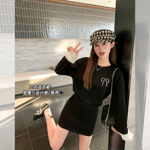 【189元任选2件】最后一波现货！珍珠蝴蝶结连衣裙 商品图1