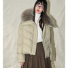 24冬新韩系名媛风貉子毛领可拆卸90白鸭绒短款羽绒服！ 商品缩略图0