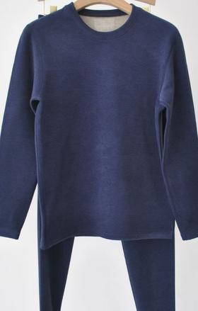 FF竹纤维男士羊毛蚕丝圆领厚款内衣套913