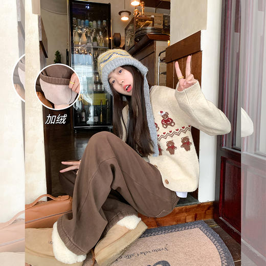 <曾小咸推荐>氛围感小熊毛衣开衫外套 商品图4