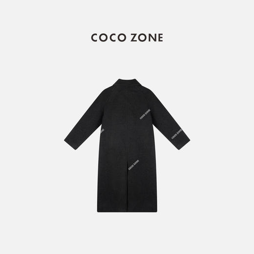 COCO ZONE 冬季高级感后幅开叉翻领长款毛呢外套CC2D3206 商品图1