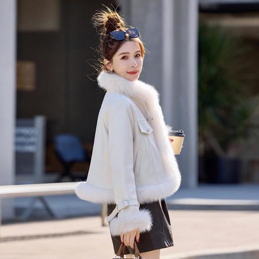 时尚洋气超好看狐狸毛，PU皮羽绒服白鸭绒显瘦外套YJLY6892 商品图3