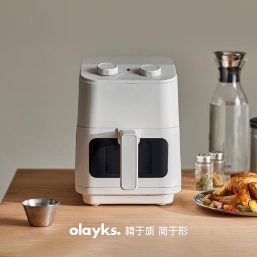 olayks立式空气炸锅多功能家用新款电炸锅5L可视大容量加长款烤鱼 商品图0