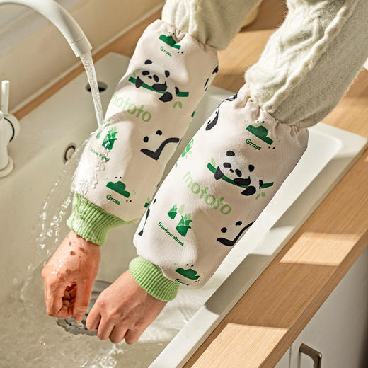 摩登主妇mototo熊猫袖套厨房做饭专用2024年新款防水防油防污套袖 商品图2