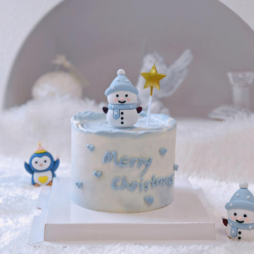 小雪人星星蛋糕（奶油戚风蛋糕） 商品图6