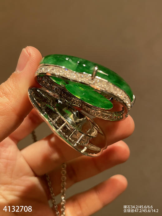 老坑艳绿如意吊坠【4132708】具体价格微信咨询 商品图7