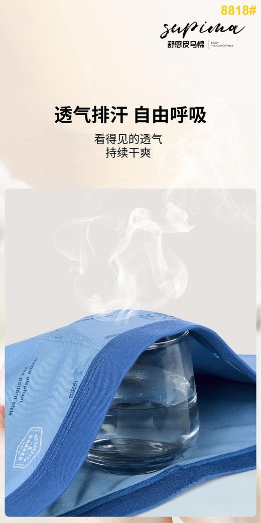 【两条装】男士舒感皮马棉匹马棉包头树叶柠檬麦穗印花平角内裤8817/8818/8805/8768/6630/8809/8760 商品图6