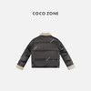 COCO ZONE 秋冬90鹅绒polo领拼接撞色羽绒服CC2D2444 商品缩略图1