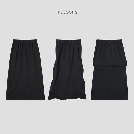 THESOONG"三种穿法"100%精梳棉保暖松紧中腰百变半身裙HFQZ5882 商品图4