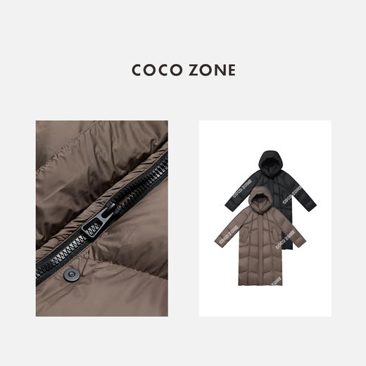 COCO ZONE 90鹅绒冬季休闲立领保暖长款羽绒服CC2D3247 商品图2