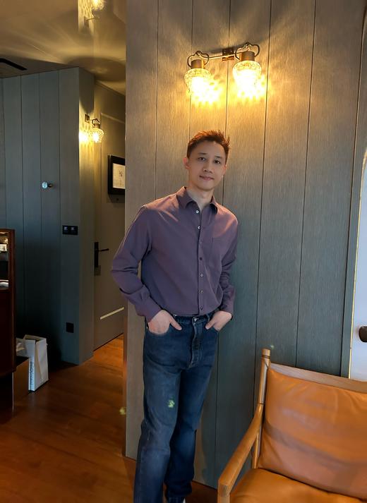 【顺丰包邮】05106【拉夫家同款】复古葡萄紫莱赛尔棉简约百搭男士衬衫 ,丝滑软糯不易皱，穿过的人都会爱上这个触感1015 商品图1