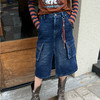 【顺丰包邮】04446 洛诗琳复古港风工装A字牛仔半身裙女622 商品缩略图2