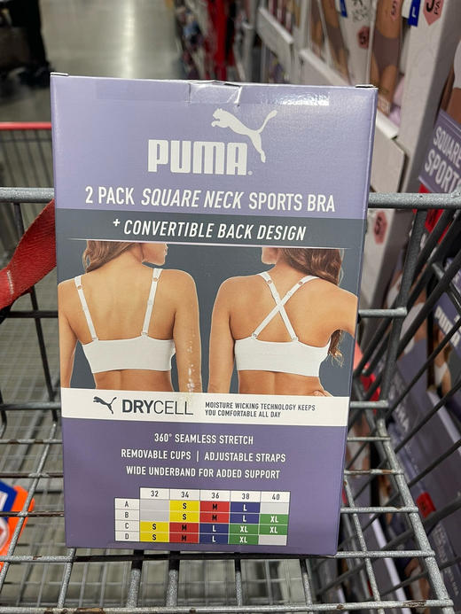 🈶配套内裤！美国🇺🇸特价¥198直邮，Puma女士运动瑜伽🧘专业文胸内衣2件装，这款适合一年四季，美背瑜伽bra防震聚拢健身内衣 商品图4