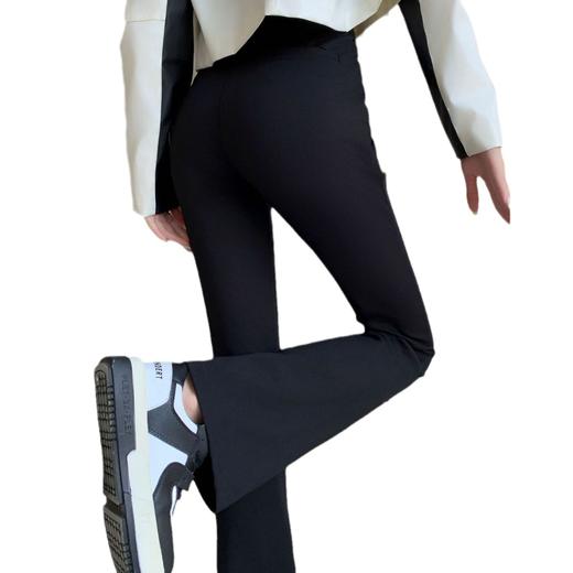 跃牌【暖宝系列】秋季女装新锦棉微喇叭长腿休闲裤子C065 商品图4